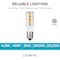 Luxrite T4 LED Light Bulbs 4.2W (40W Equivalent) 500LM 3000K Soft White Dimmable E12 Candelabra Base 4-Pack LR24650-4PK - alternate 3